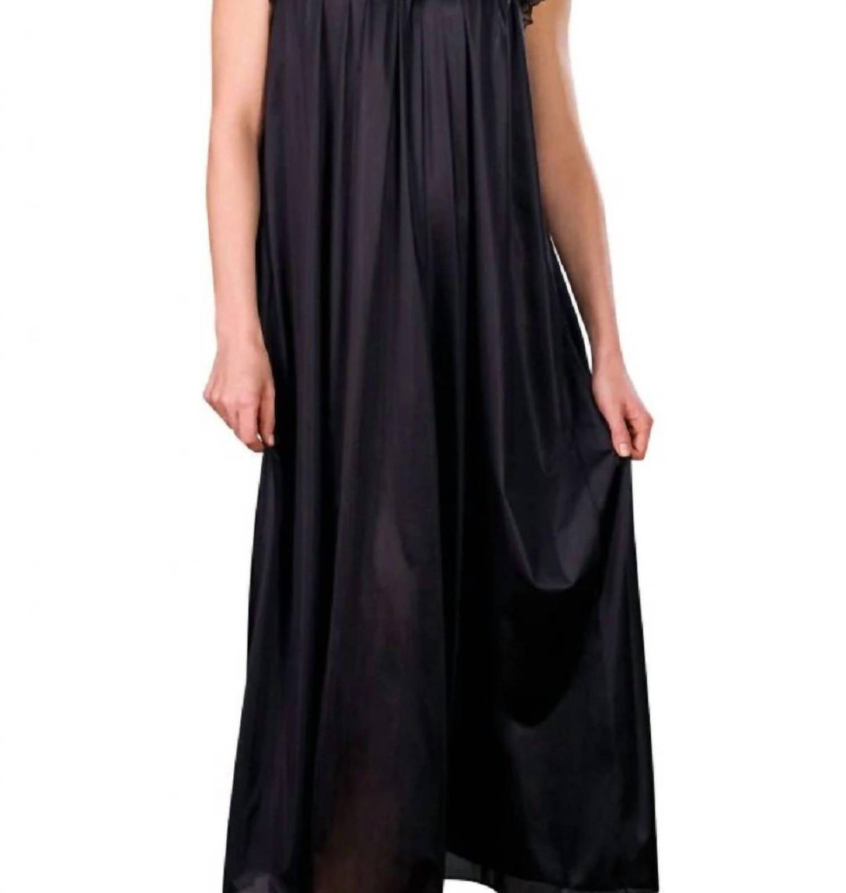Shadowline Lingerie - Long Lace Cap Sleeve Nightgown