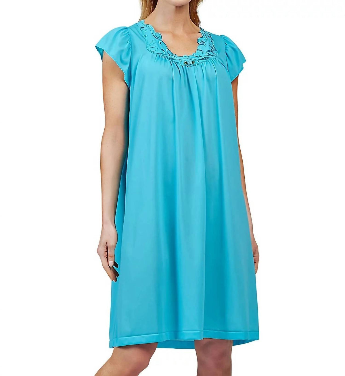 Shadowline Lingerie - Rosebud Short Cap Sleeve Gown