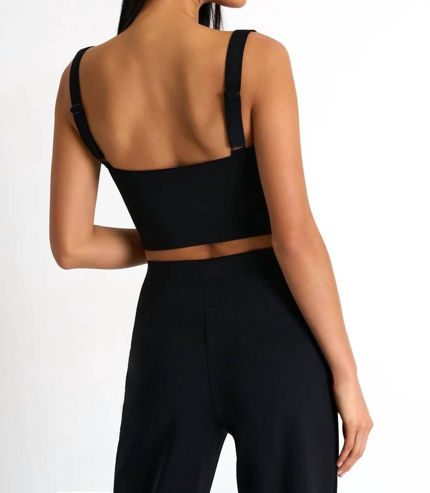 Shan - HELENA BANDEAU TOP - black - clothing - crop - tops