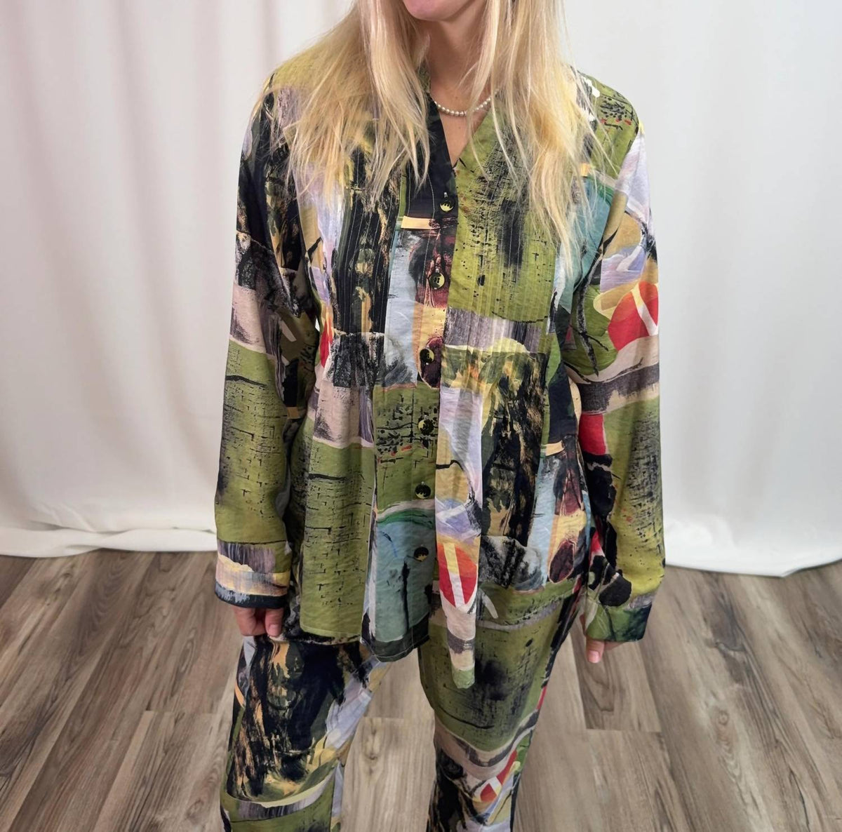 Shana Apparel - Button Front Long Sleeve Top