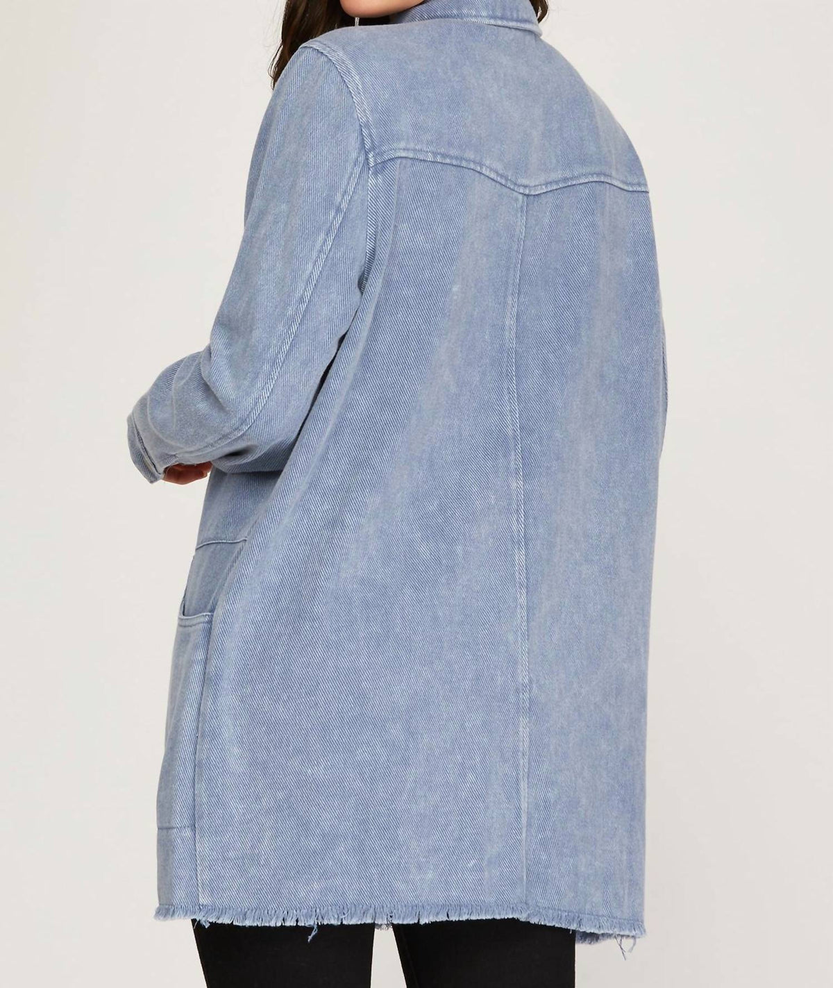 She + Sky - Got The Blues Denim Shacket
