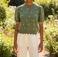 She + Sky - High Tea And Polka Dots Top