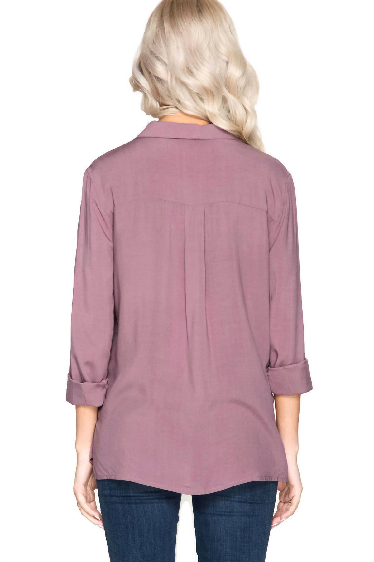 She + Sky - Lace Up Shirt