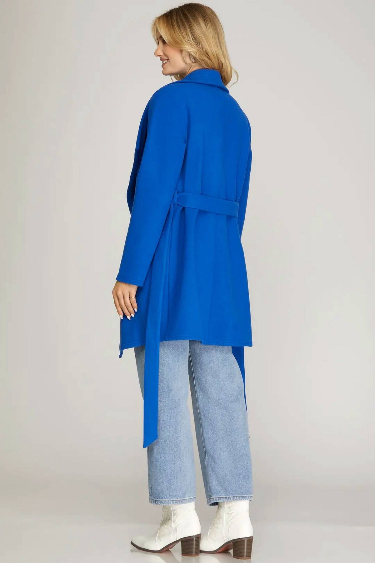 She + Sky - Long Sleeve Open Front Coat