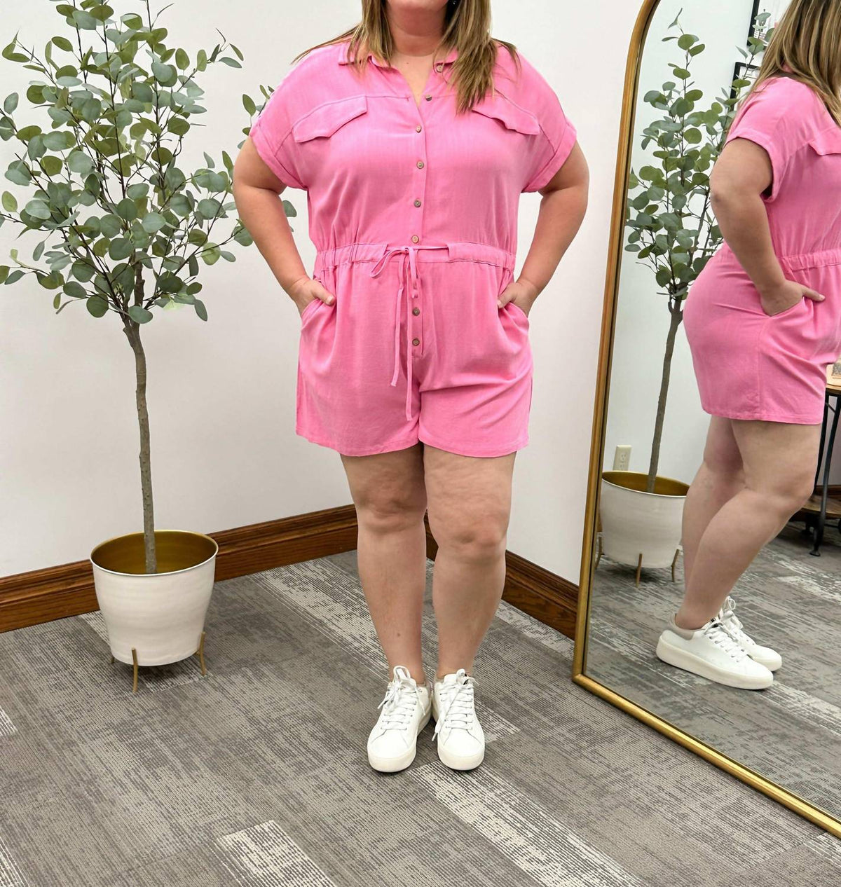 She + Sky - Monique Linen Romper