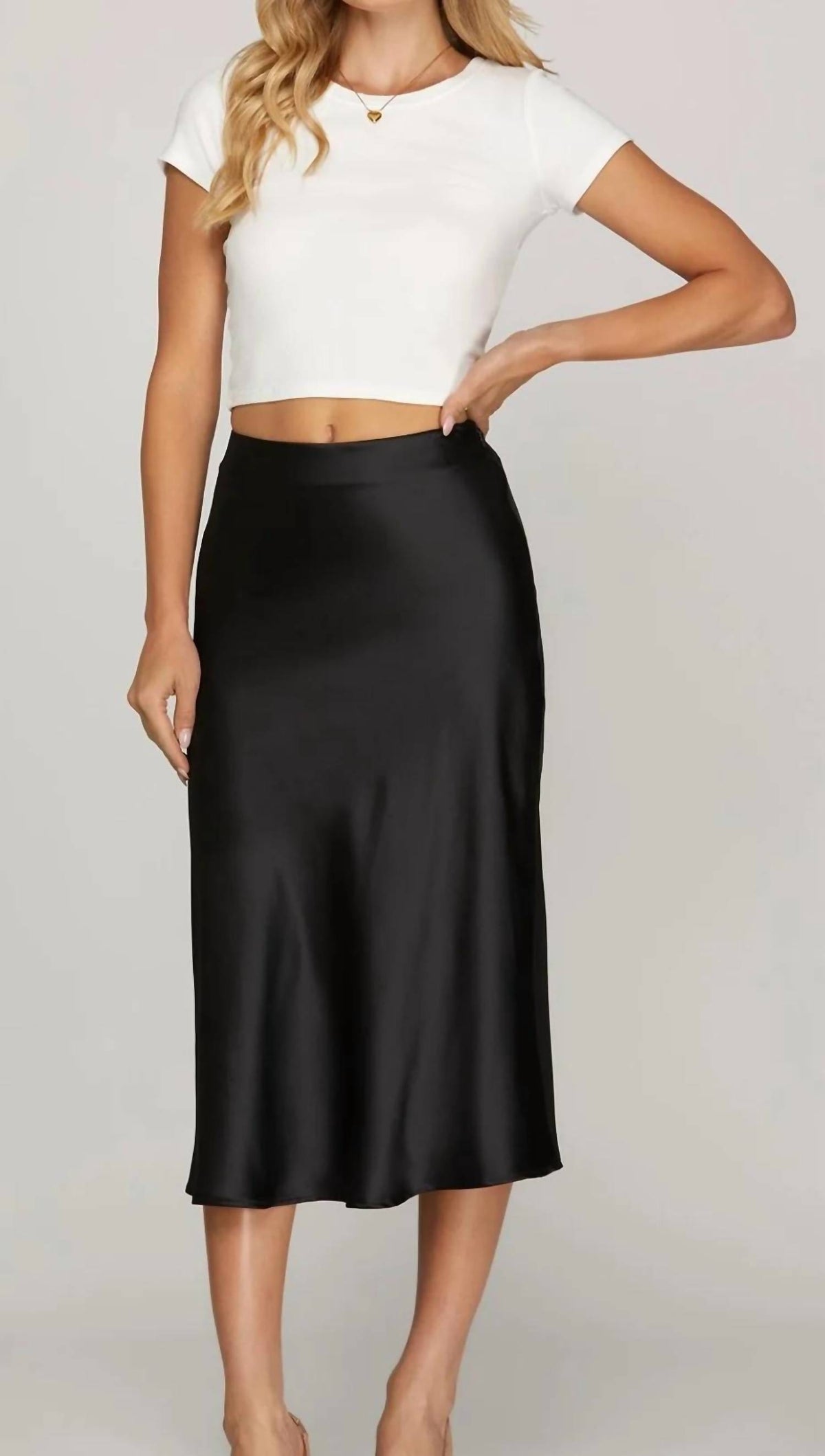 She + Sky - Silk Maxi Skirt