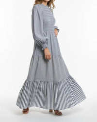 She + Sky - Smocked Top Tiered Maxi Dress