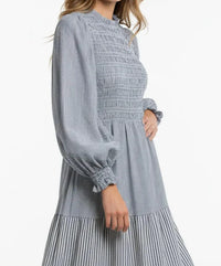 She + Sky - Smocked Top Tiered Maxi Dress