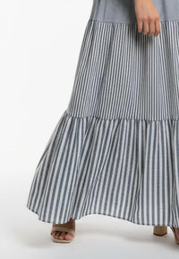 She + Sky - Smocked Top Tiered Maxi Dress