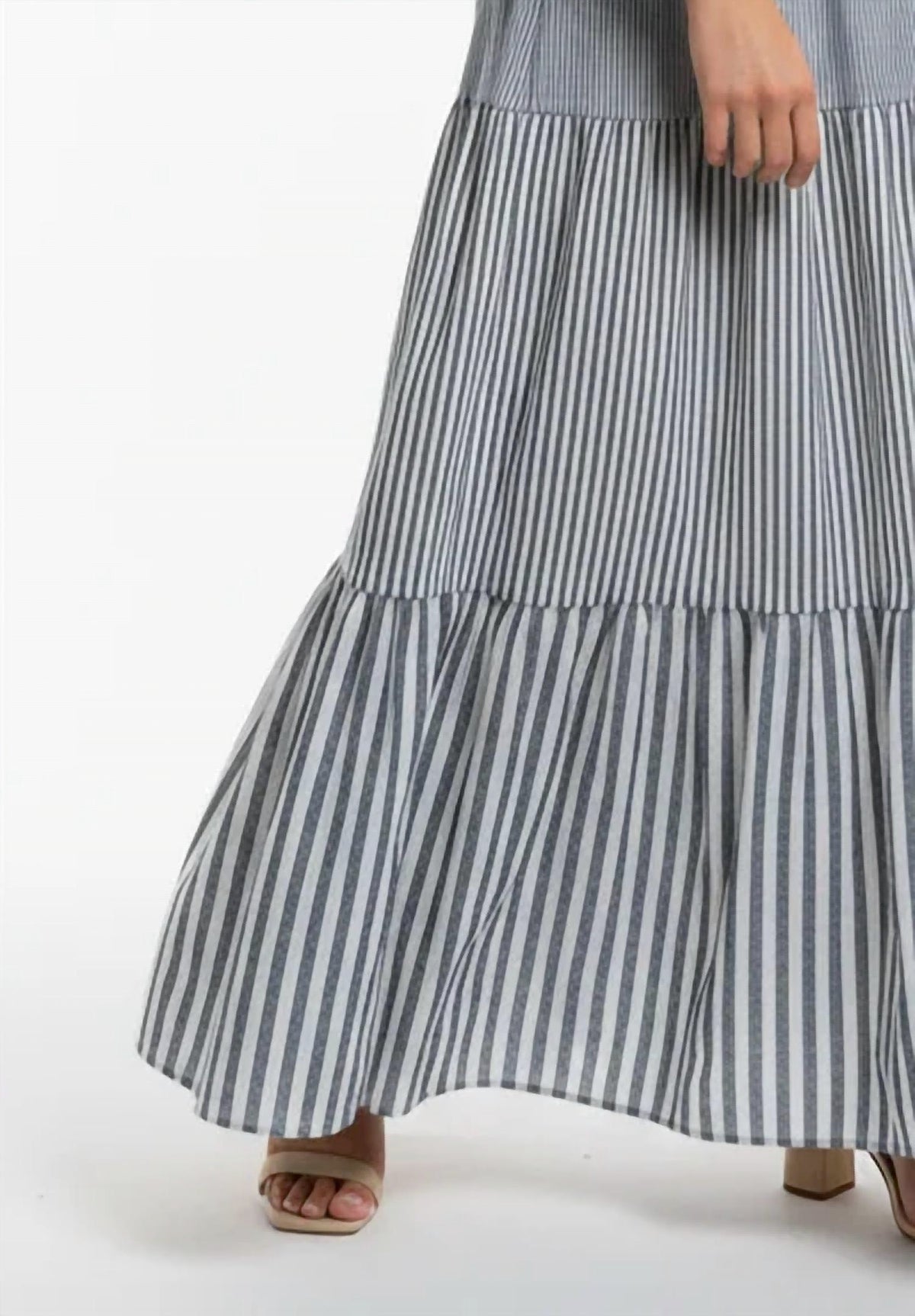 She + Sky - Smocked Top Tiered Maxi Dress