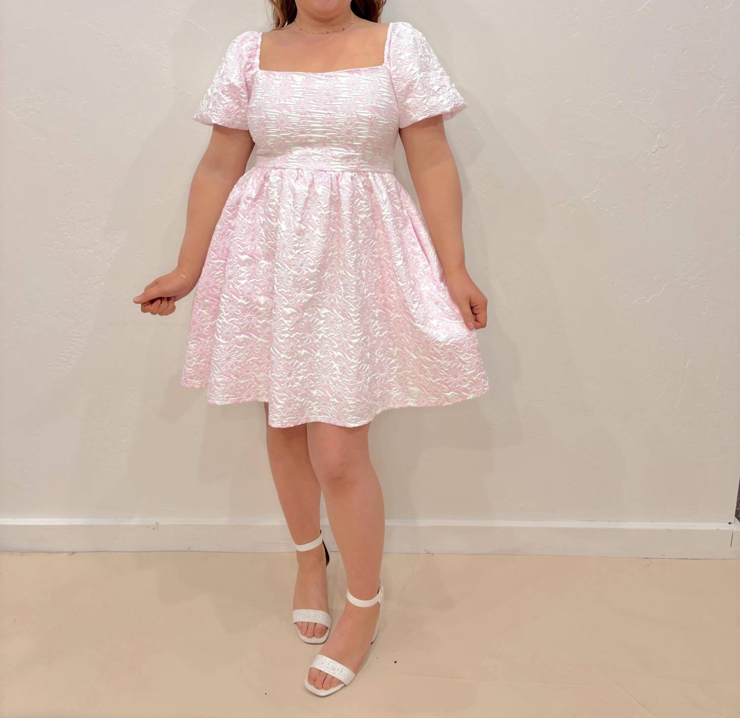 She + Sky - Spring Flower Square Neck Dress - clothing - dresses - floral