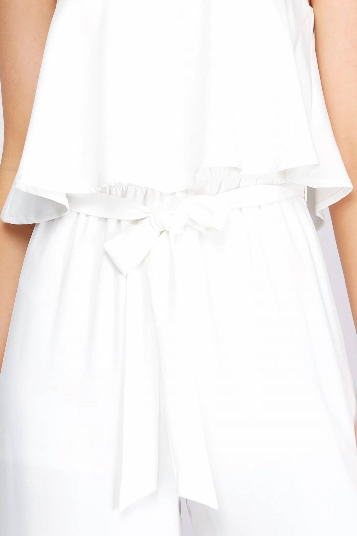 She + Sky - Strapless Ruffle Top Jumpsuit