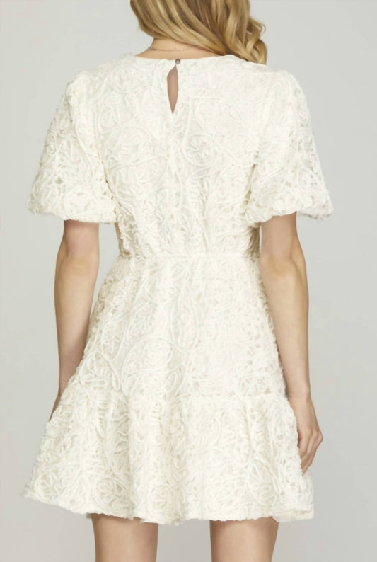 She + Sky - SY7231 Short Puff Sleeve - clothing - collection:Graddresses(Auto) - dresses