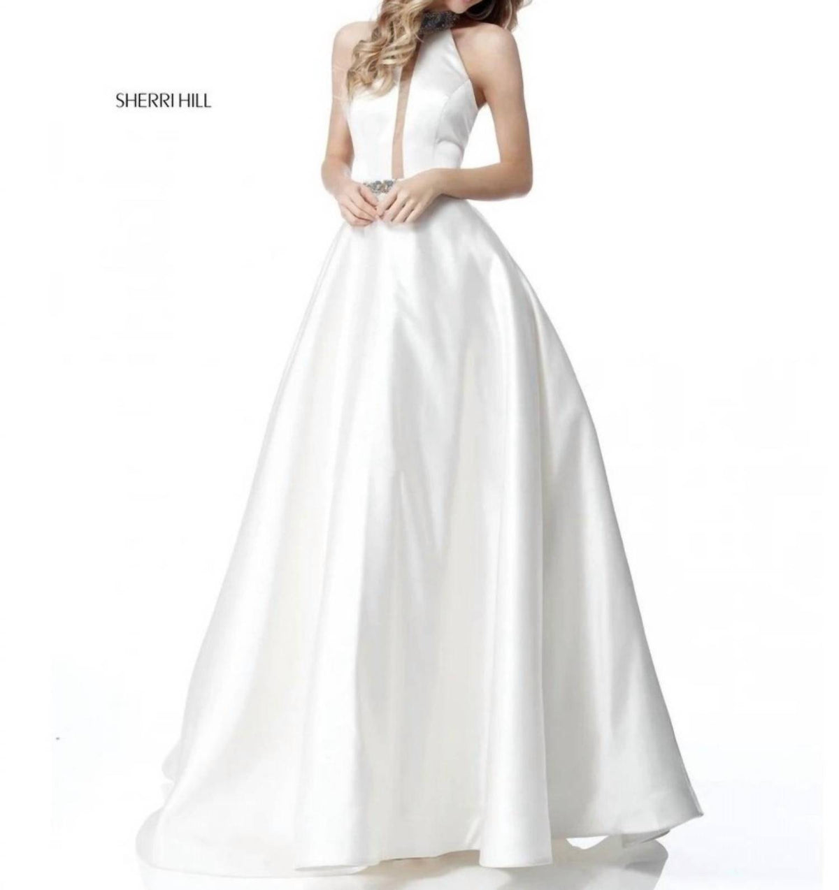 Sherri Hill - Beaded Halter Ball Gown