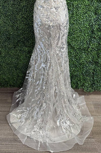 Sherri Hill - Fitted Sequin Lace Sheer Corset Bodice Gown - clothing - dresses - prom