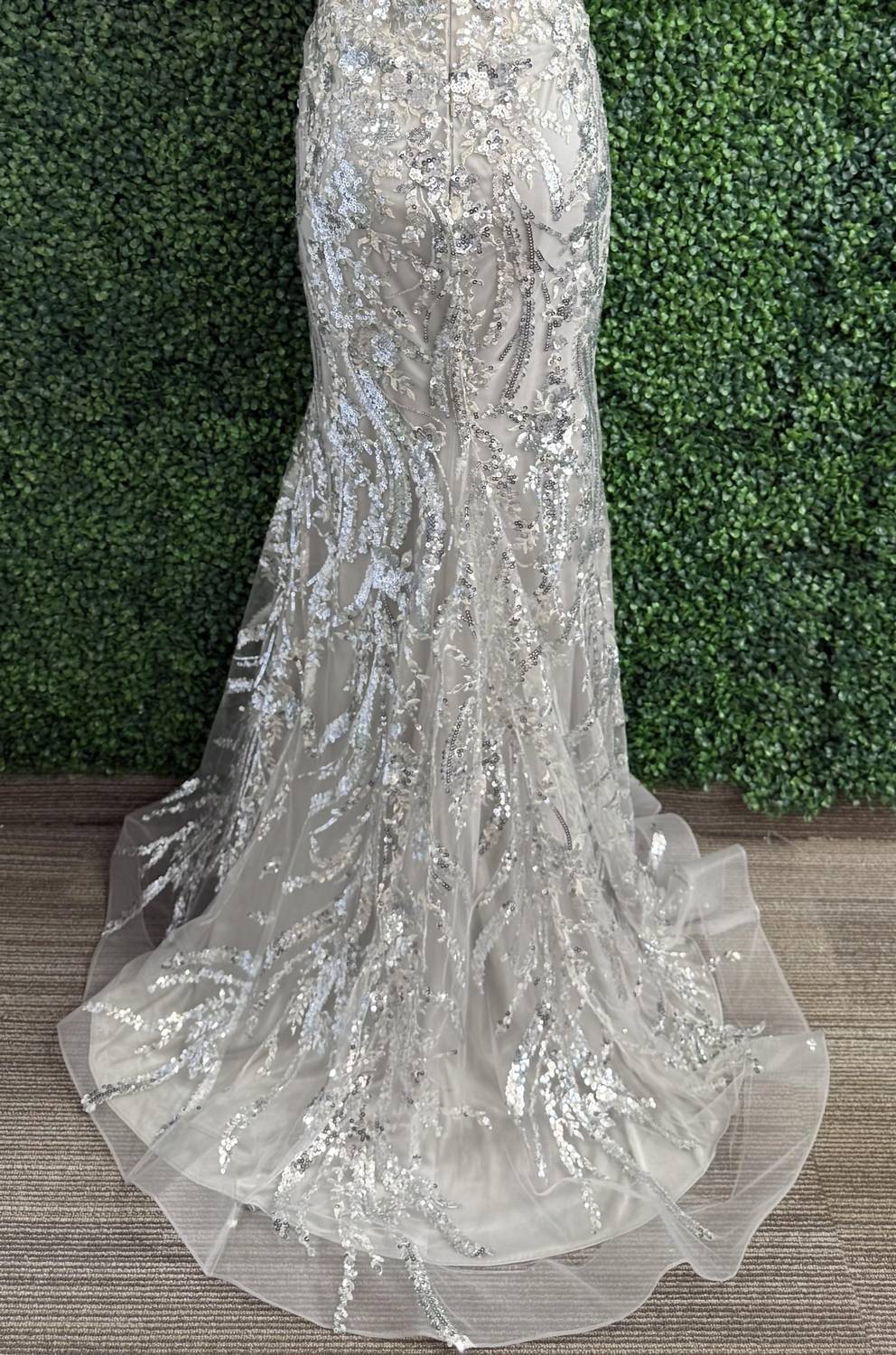 Sherri Hill - Fitted Sequin Lace Sheer Corset Bodice Gown - clothing - dresses - prom