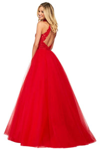 Sherri Hill - Halter Neck Voluminous Skirt Prom Dress - clothing - dresses - patterned