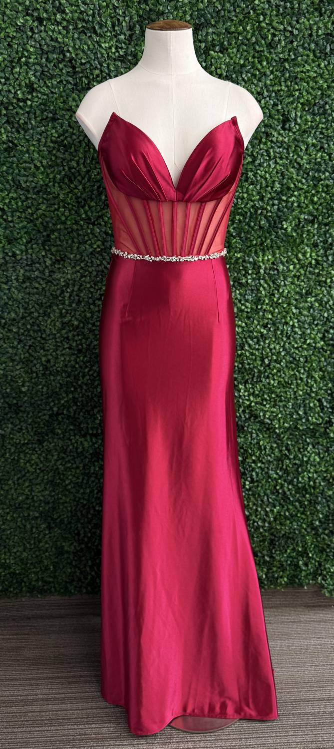 Sherri Hill - Slinky Stretch Sheer Corset Bodice Gown - clothing - dresses - prom