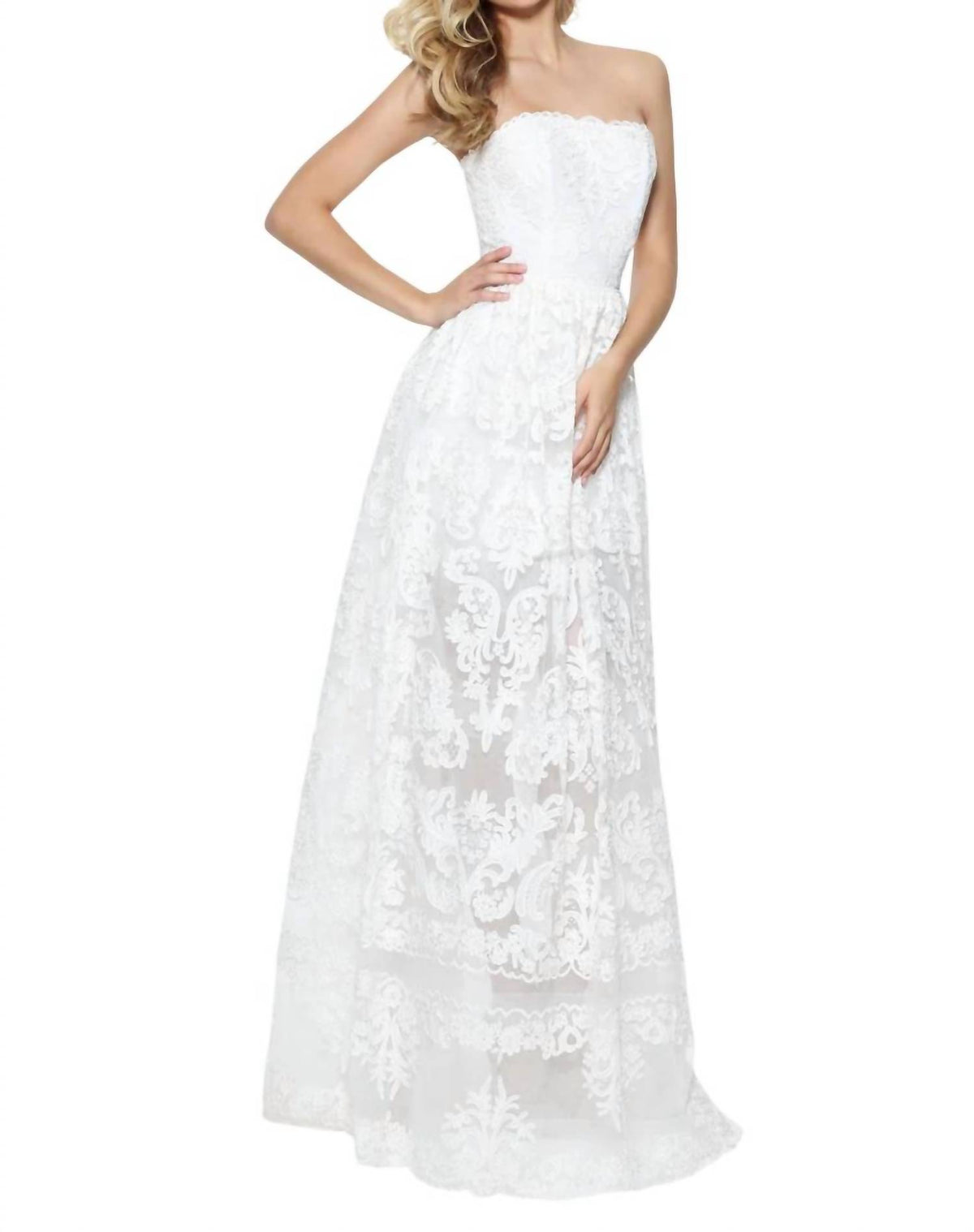 Sherri Hill - Strapless Long Prom Dress