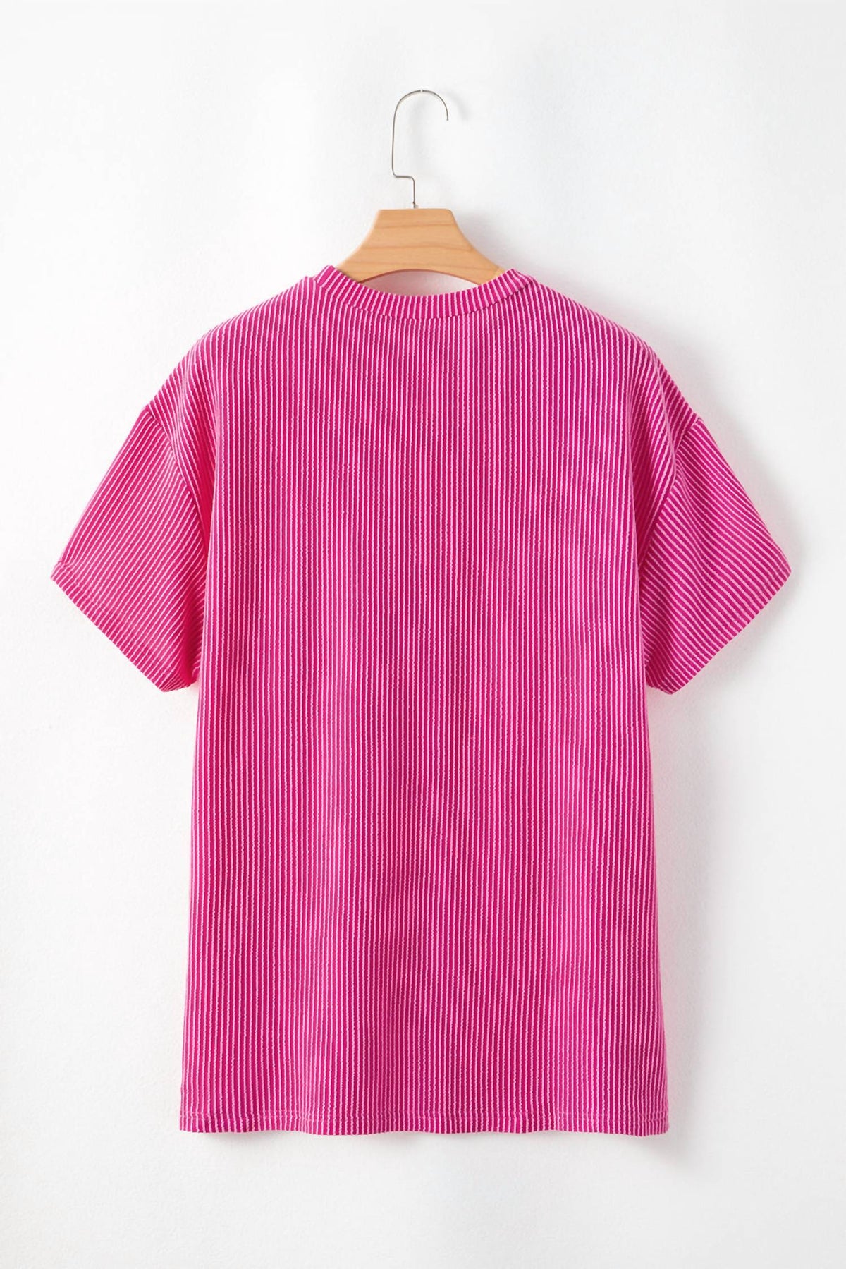 Shewin - Crinkle Corded Loose Fit Top