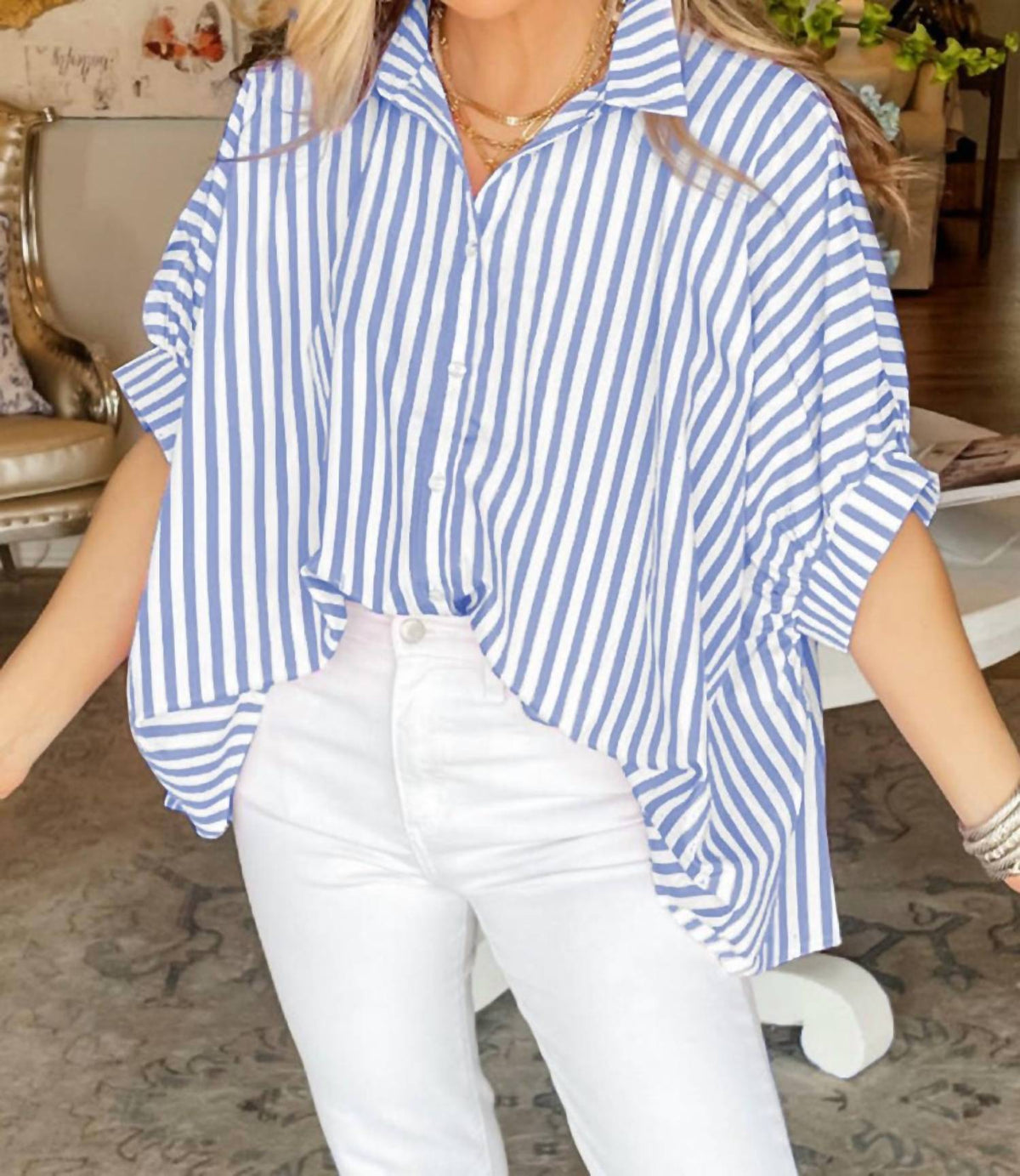 Shewin - Dolman Stripe Top