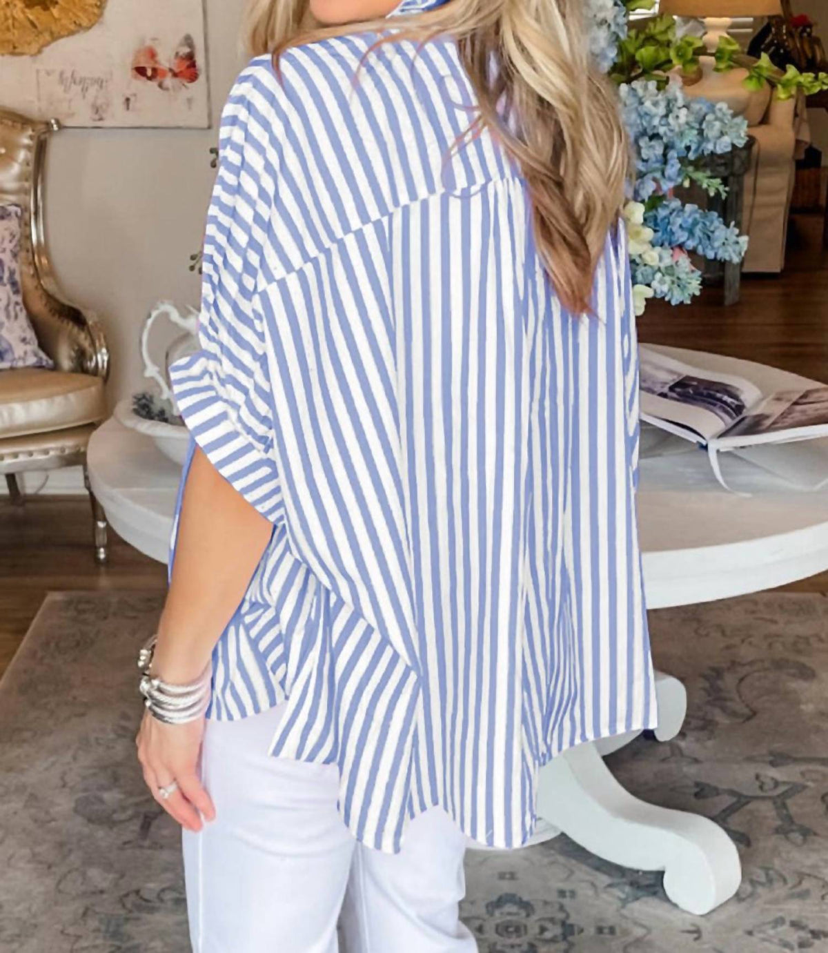 Shewin - Dolman Stripe Top
