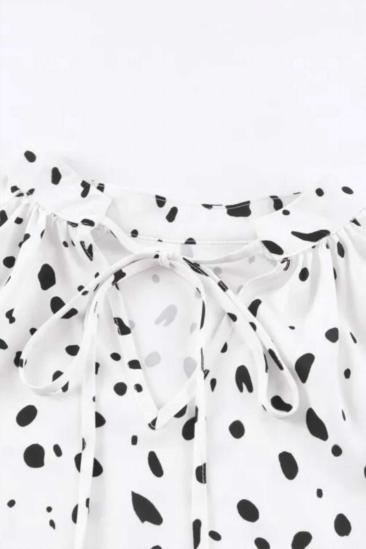 Shewin - Leopard Print Bishop Sleeves Blouse