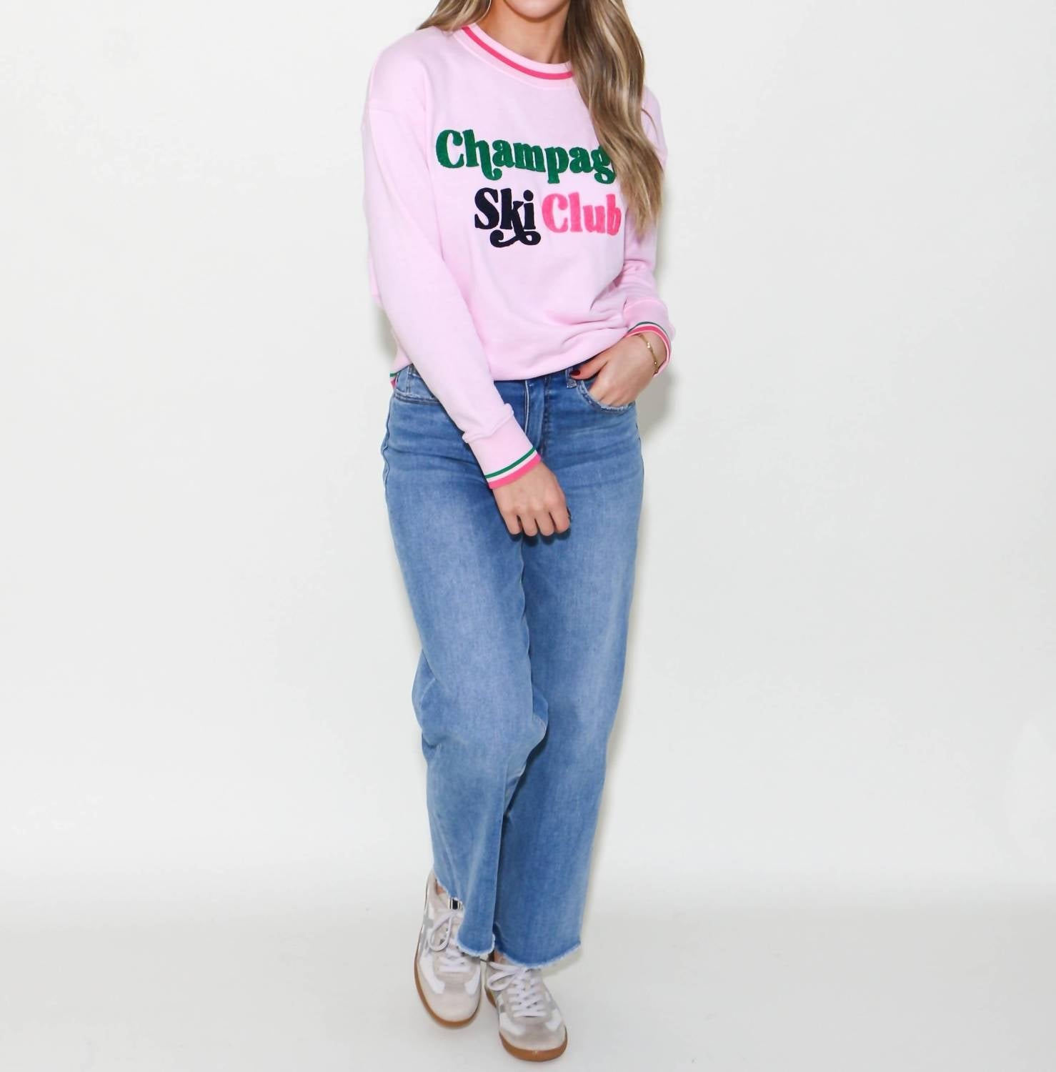 Shiraleah - Champagne Ski Club Pullover - clothing - graphic - hoodies