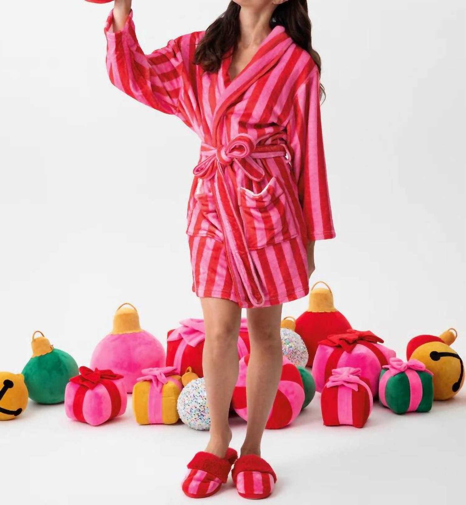 Shiraleah - Felicity Stripe Robe - clothing - intimates - loungewear