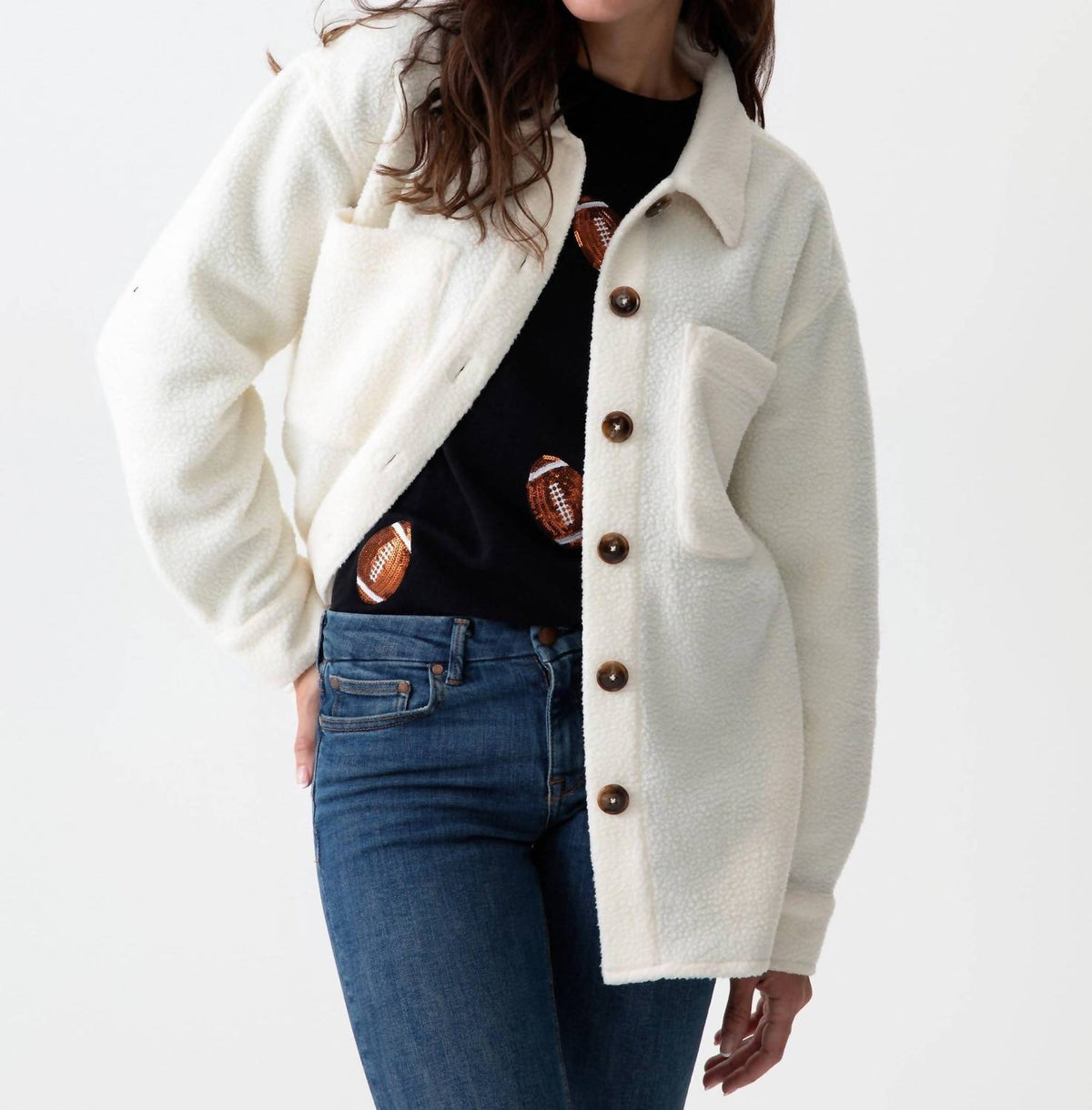 Shiraleah - GET LOUD Sherpa Shacket