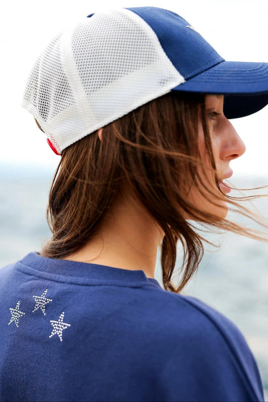 Shiraleah - Star Sweatshirt - blue - clothing - hoodies