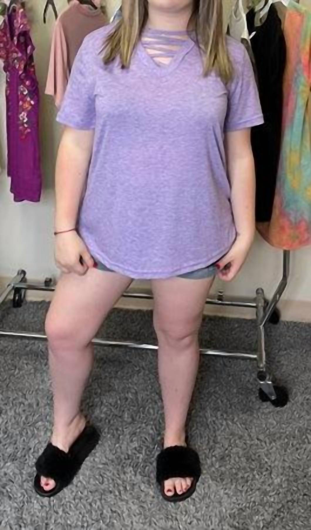 Shirley Stone - Strappy Criss Cross Top - blouses - clothing - polyester