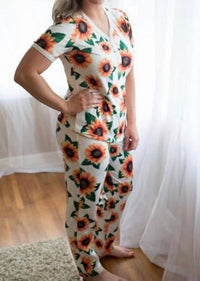Shirley Stone - Sunflower Loungewear Set - clothing - floral - loungewear