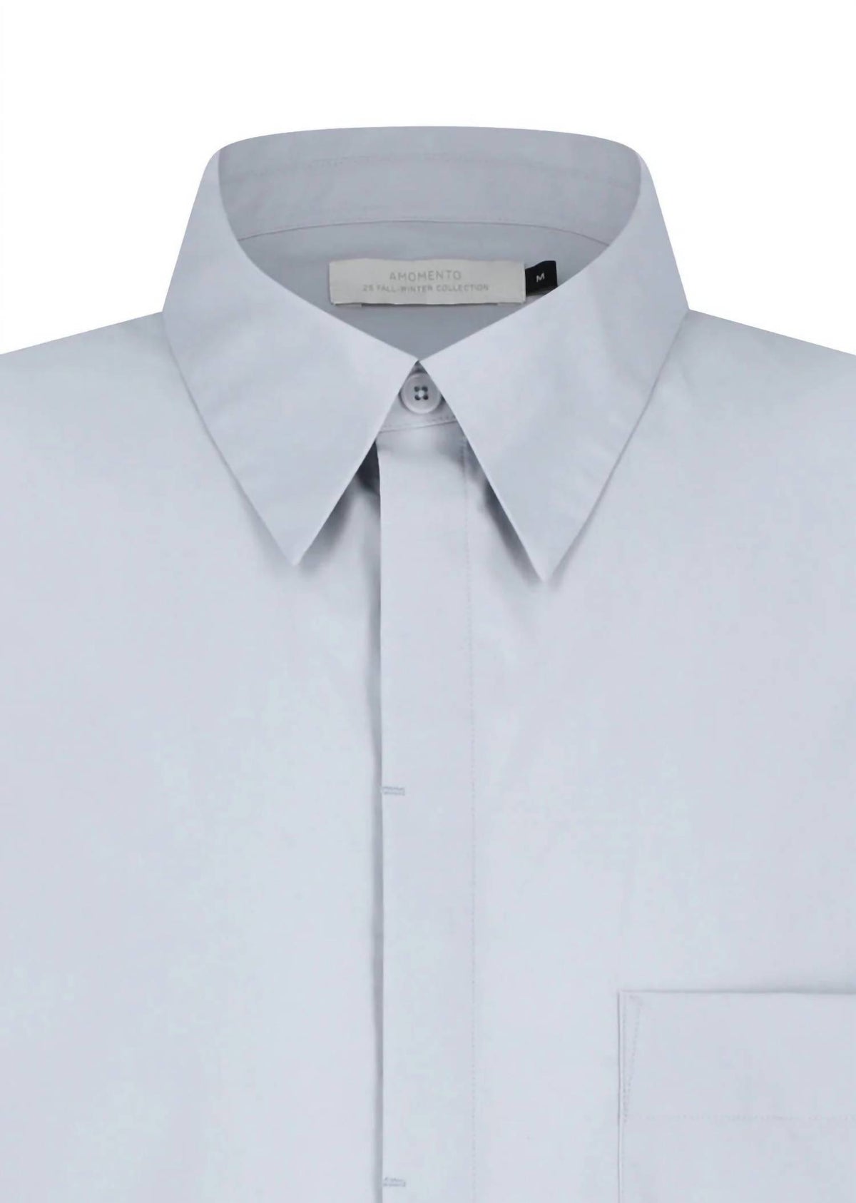 Shop Amomento - Square Pocket Oversized Shirt