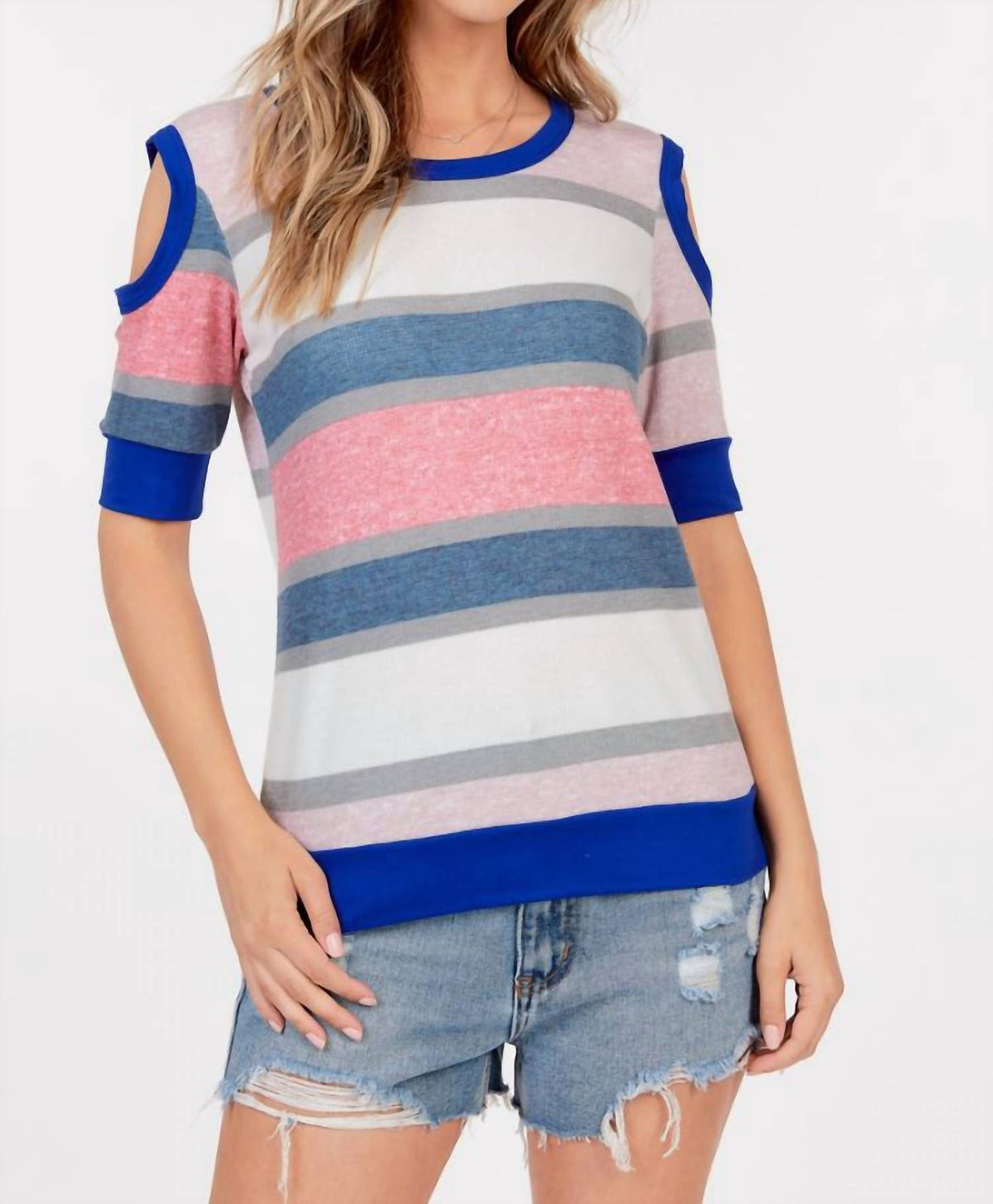 Shop Basic - Cold Shoulder Half Sleeve