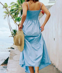 Shore - Sabrina Maxi Dress - blue - clothing - dresses