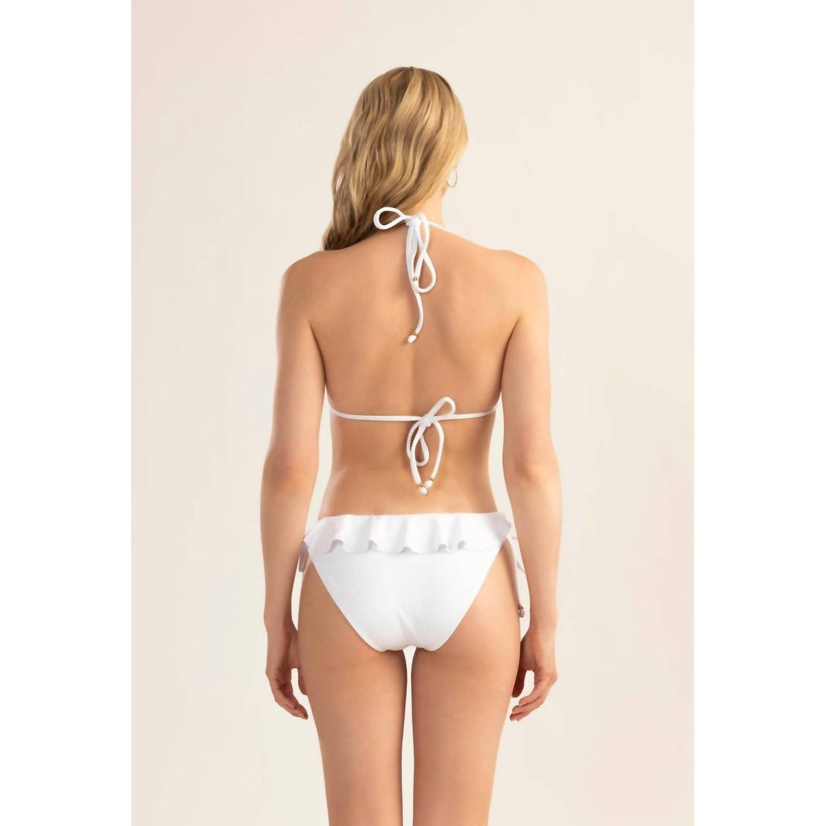Shoshanna - Plisse Shine Ruffle String Bottom