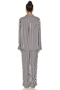 Show Me Your Mumu - Classic Midnight Stripe Silky Pajama Set