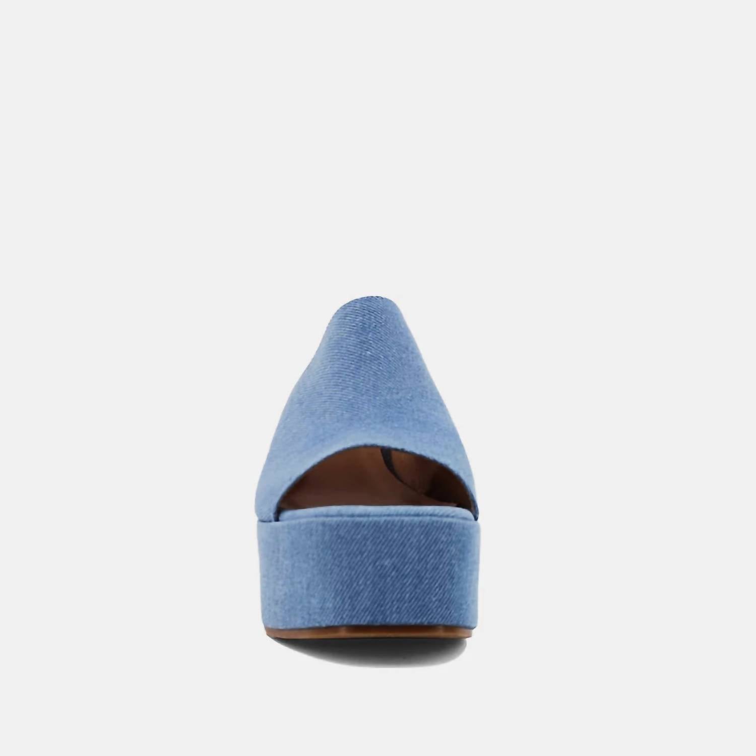 Shu Shop - Women's Ilaria Denim Wedge Sandals - blue - shoes - wedges