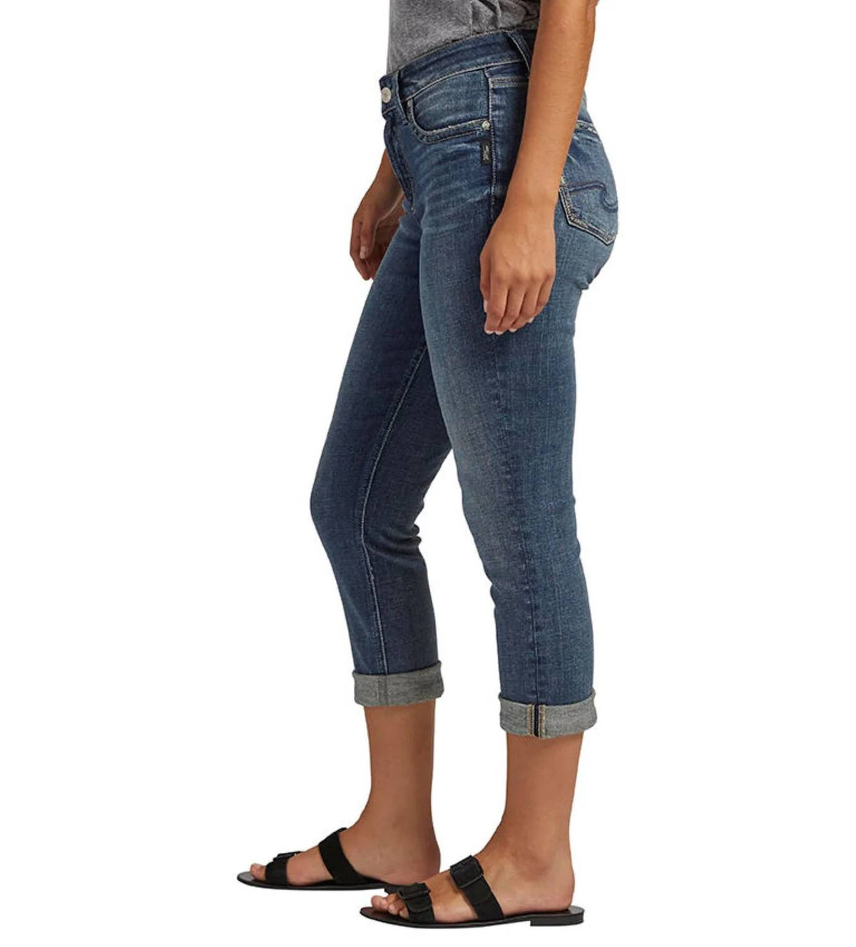 Silver Jeans Co - Avery High Rise Capri Jeans - Plus