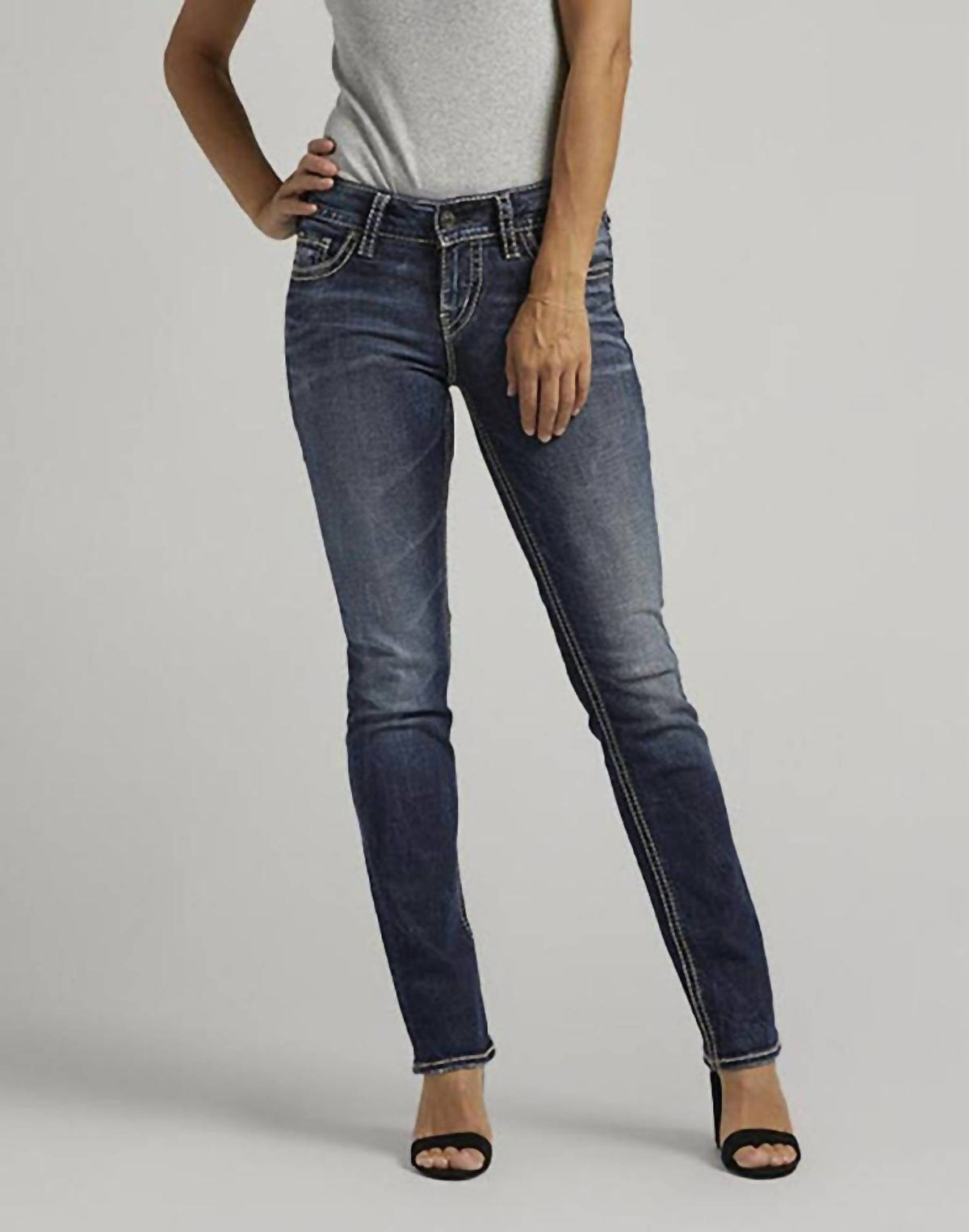 Silver Jeans Co - Women's Suki Curvy Fit Mid Jean