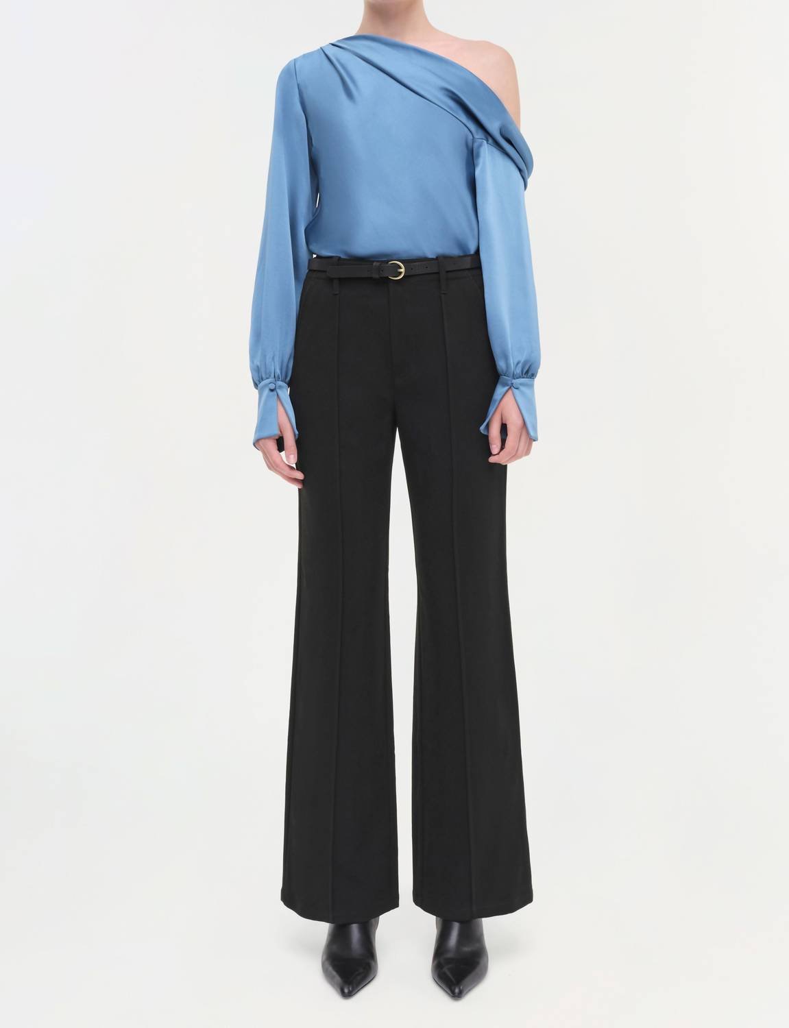 Simkhai - Alice One Shoulder Long Sleeve Top - blouses - blue - clothing