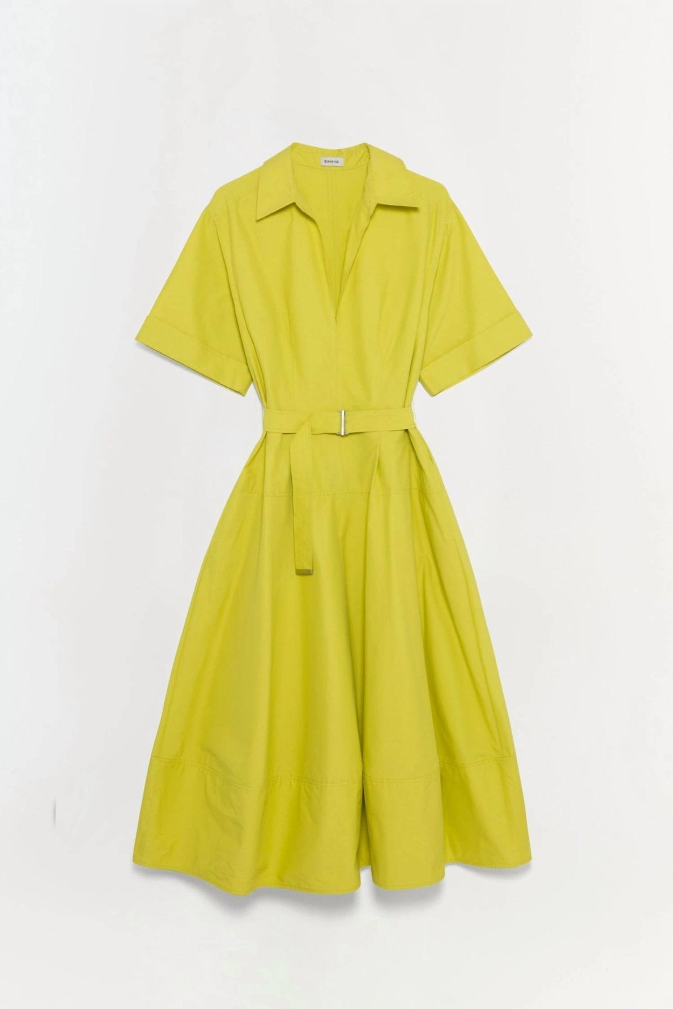 Simkhai - Deanna Short Sleeve Belted Midi Dress - clothing - cotton - blend - dresses