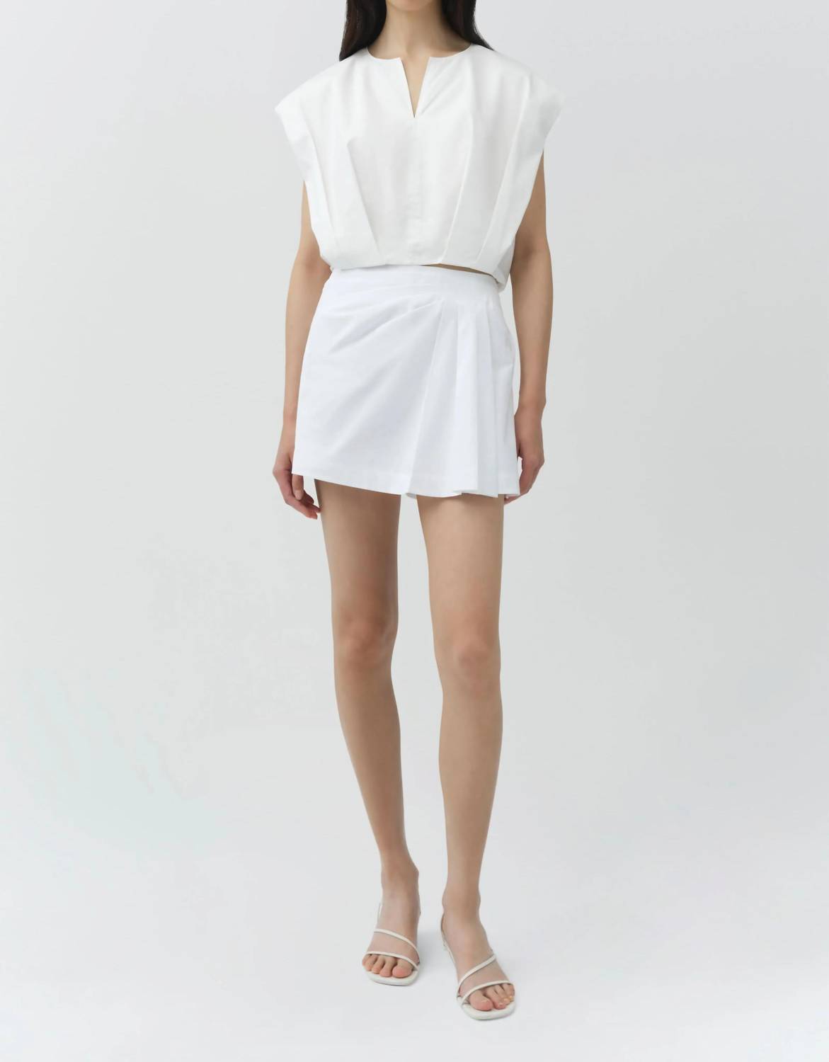 Simkhai - DEVLIN COTTON PLEATED MINI SKORT
