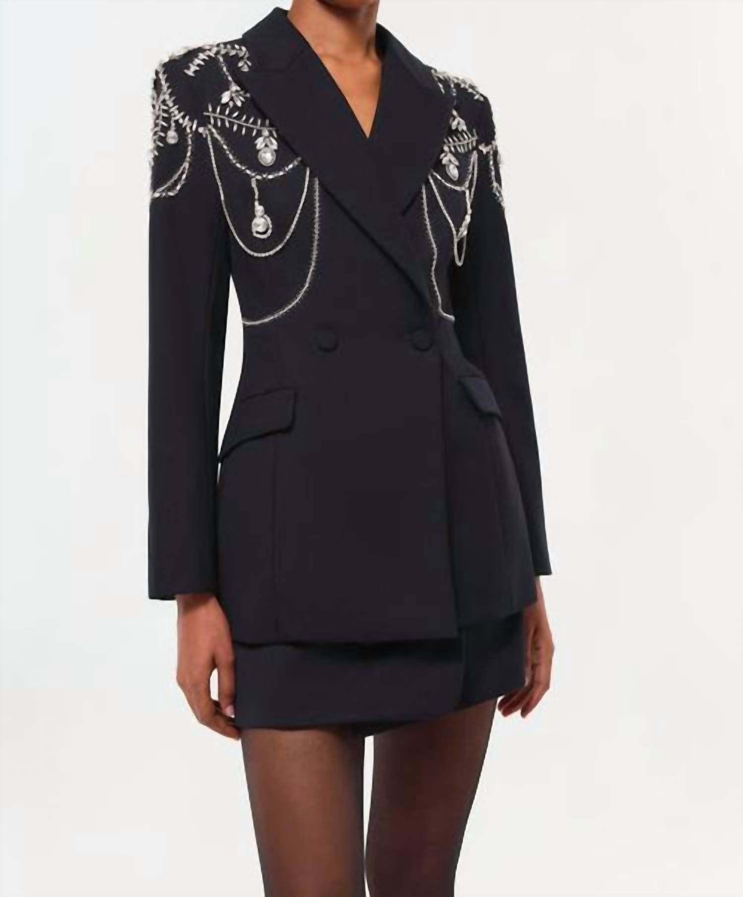 Simkhai - Getty Single Breasted Blazer - black - blazers - clothing