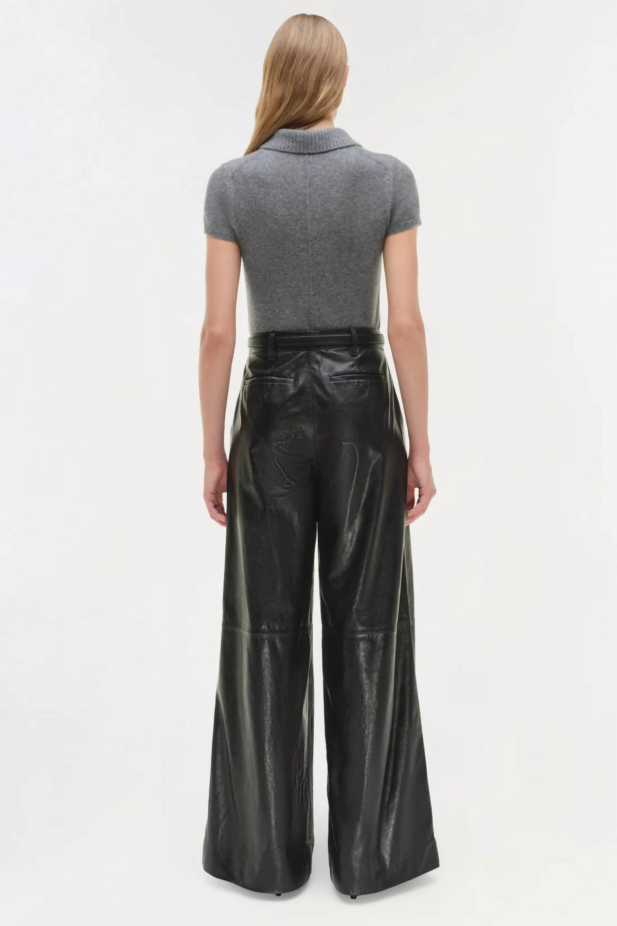 Simkhai - Kobie Wide Leg Leather Pant
