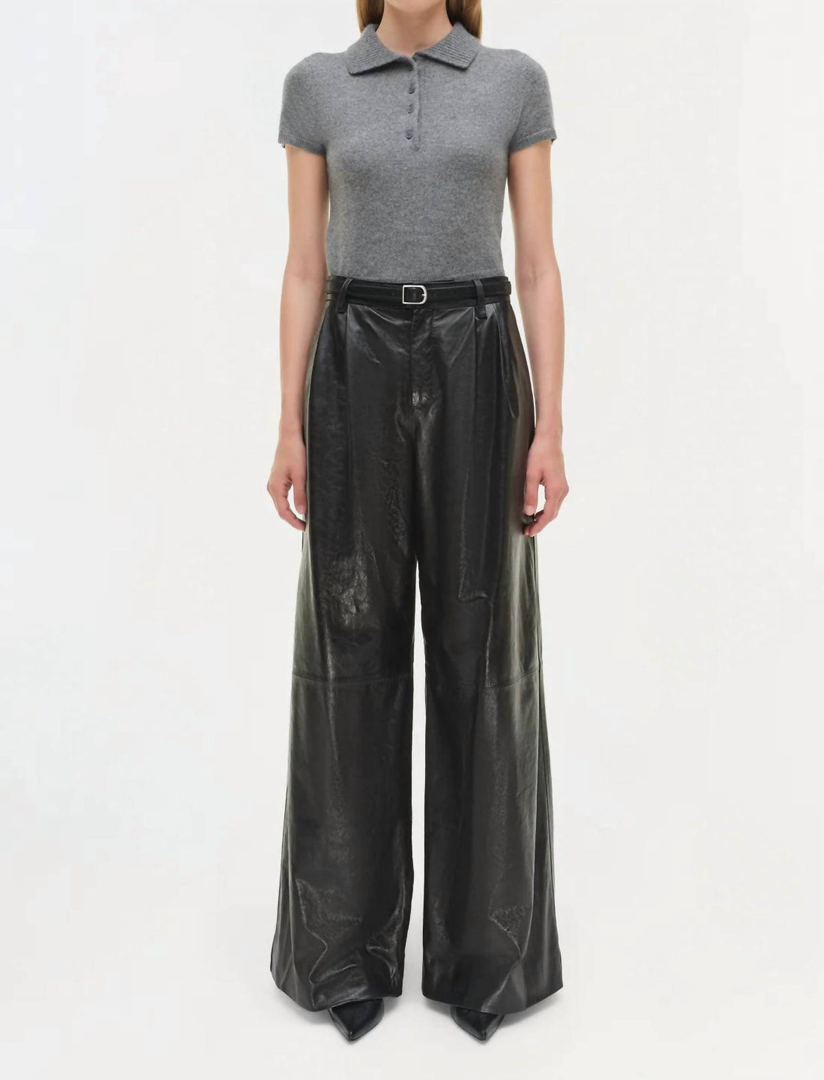 Simkhai - Kobie Wide Leg Leather Pant