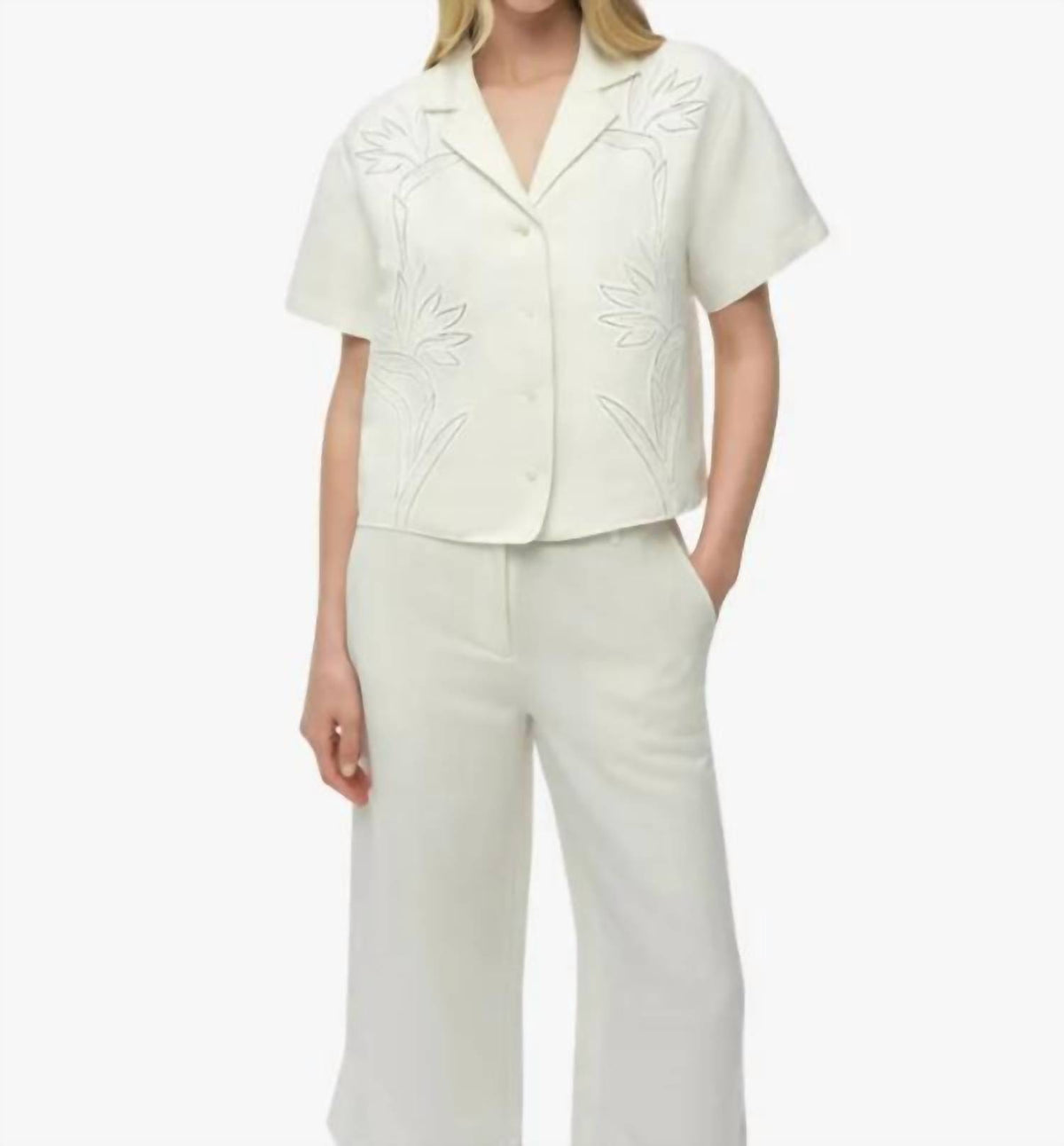Simkhai - Louisa Embroidered Camp Shirt