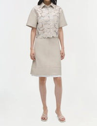 Simkhai - Robinson Embroidered Shirt - beige - button - down - shirts - clothing