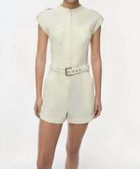 Simkhai - Tinka Belted Linen Romper